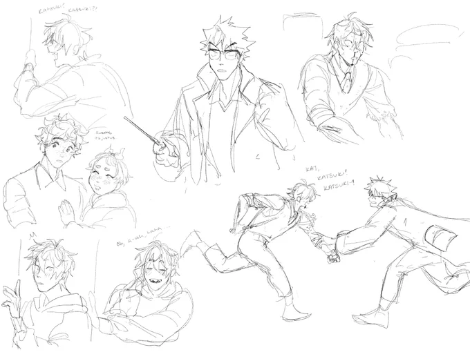 more frantic au sketches head in hands 