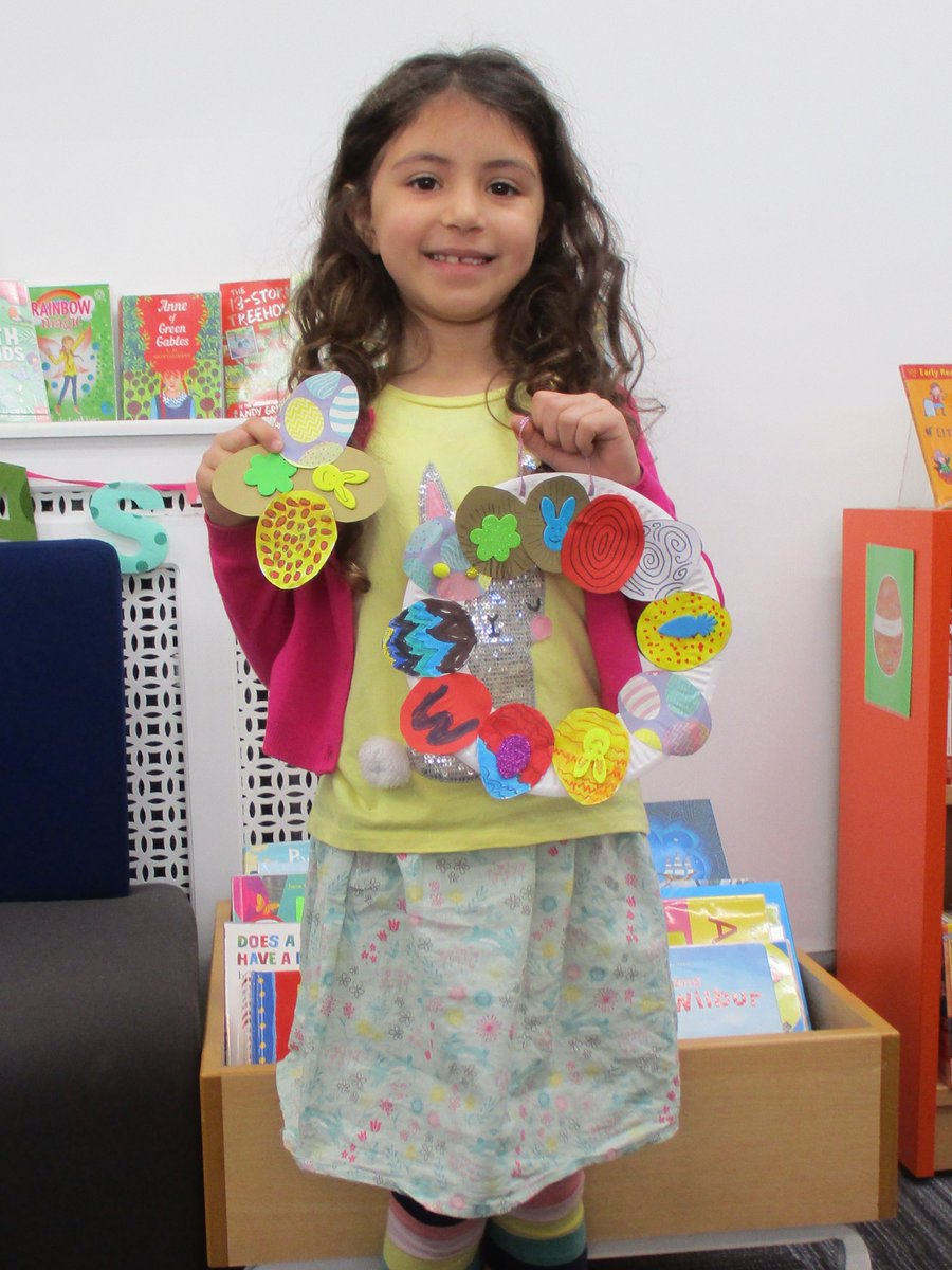 LancsLibraries's tweet photo. #StAnnesLibrary have had a fun filled Saturday morning making #Easter wreaths. 
The children also enjoyed our Easter trail.
 Our trail will be running for the next few days so please come and see us. https://t.co/xelcrR1RbJ
#StAnnes #Fylde #HalfTermFun https://t.co/cF9HHkYT0b