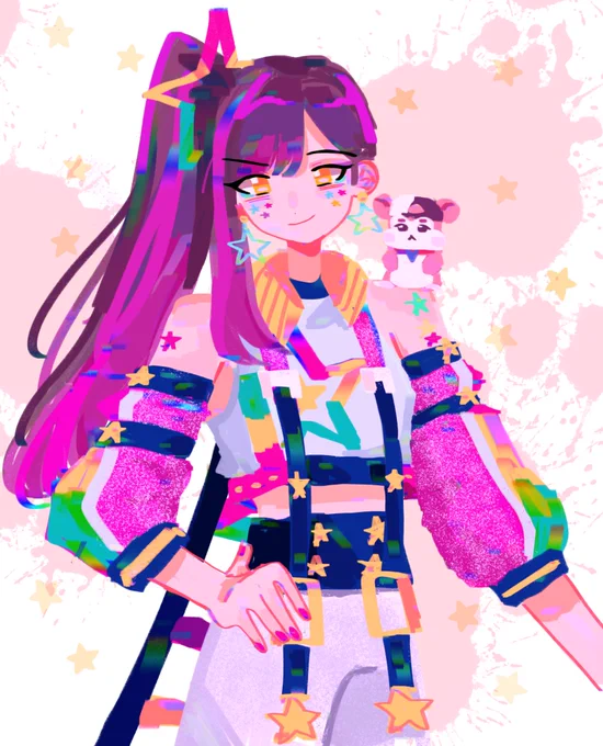 an shiraishi as hina yayoi from primagi :3 
just something fun 
#prsk_FA 