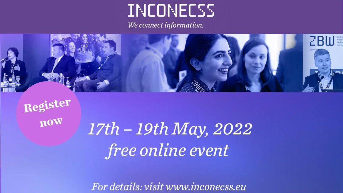 ZBW_MediaTalk's tweet image. International Conference on Economics and Business Information #INCONECSS – online event in May. Register now: inconecss.eu/registration/