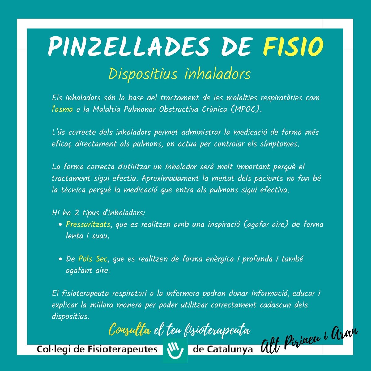 DISPOSITIUS INHALADORS <a href="/flaut4/">R9ser CKD</a> <a href="/colficat/">CFC</a> <a href="/salut_cat/">Salut</a> @colficatlleida <a href="/colficatcentral/">Secció Territorial de la Catalunya Central del CFC</a> @colficatebre <a href="/radioseu/">RàdioSeu</a> @fshlaseu
#fisioteràpia #fisioterapia