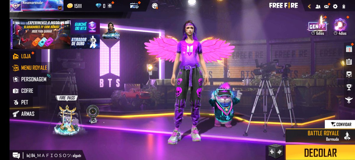 Ninamorenabr's tweet photo. Ô meu Deus olha onde vim parar! Só BTS mesmo...
#FreeFireMENAxBTS @BTS_twt #Army https://t.co/HfeQiJTbi9