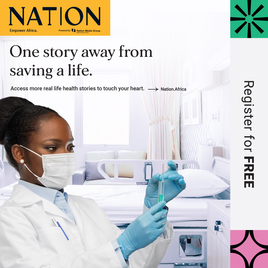 NationAfrica's tweet photo. One story away from saving a life. Access more real life health stories to touch your heart. Register for free on https://t.co/aYclggG5wV. #RegisterForFree https://t.co/9C2oPFdpXh
