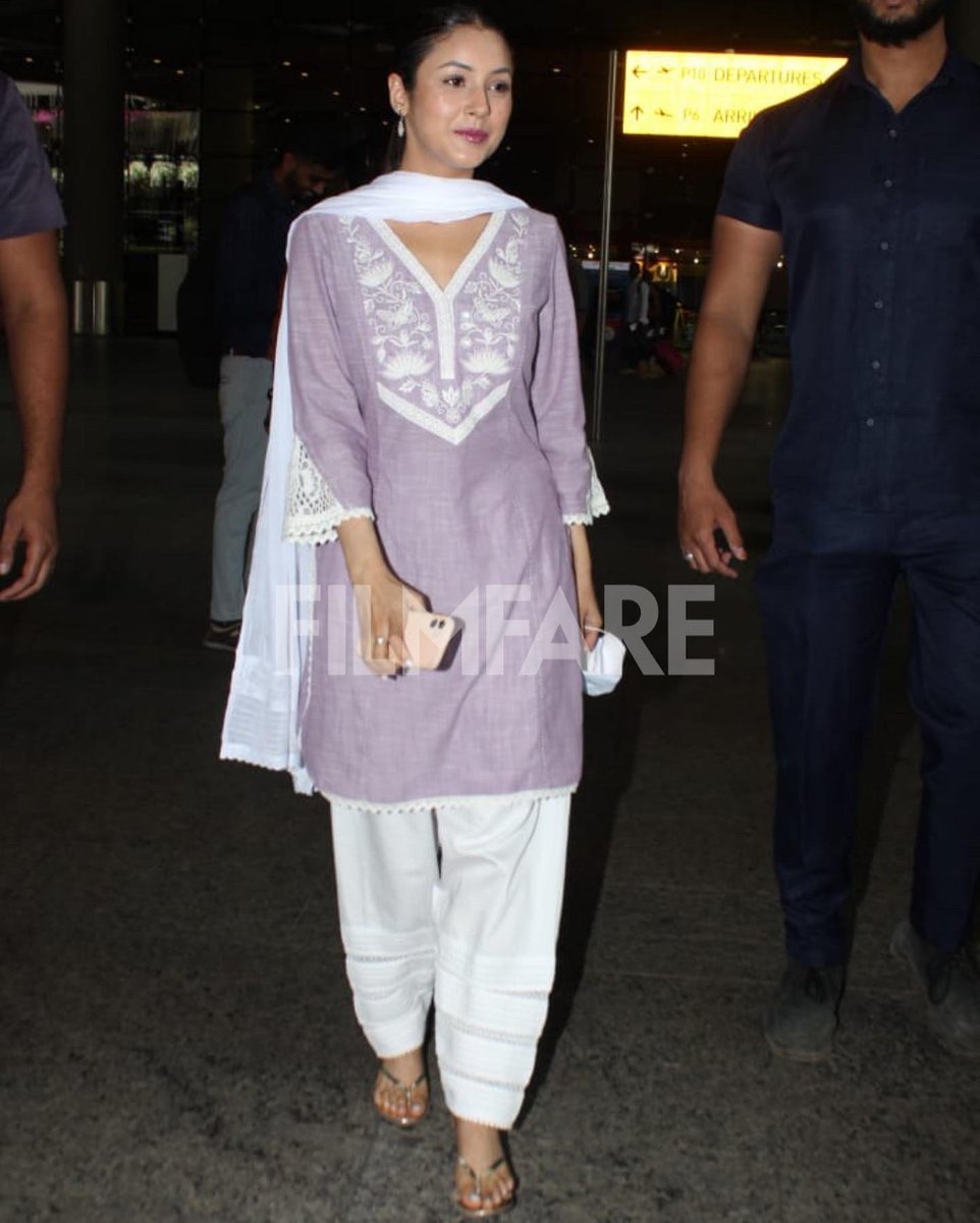 The loveliest of them all, #ShehnaazGill was photographed at the airport today.
