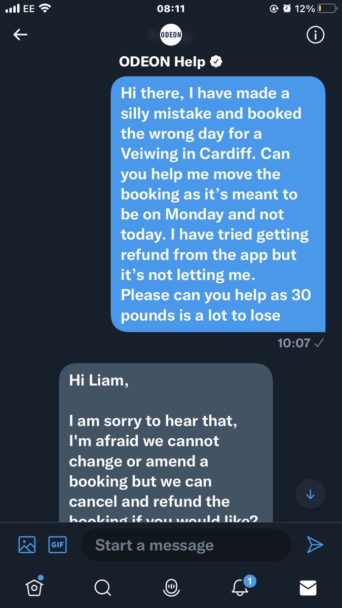 liampaynehome's tweet photo. @ODEONHelp still waiting for help :( very disappointed especially at this current time:( https://t.co/MIIl8E41Zt