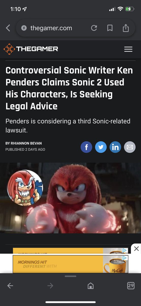 pppft can’t belive this guy https://t.co/vHHLPmBeY1 i so knew this would happen, when i was watching the movie today and saw that seen the first thing i thought was “man this is just sega messing with ken penders” #ArchieSonic #SonicMovie2 https://t.co/g2wqmsOiqc