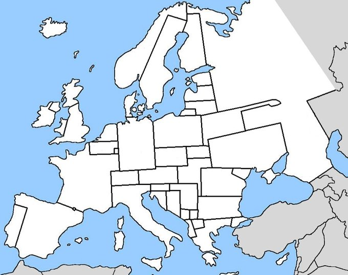 SocDoneLeft's tweet photo. Europe if Europe had colonized it https://t.co/2uSF6RQmaD