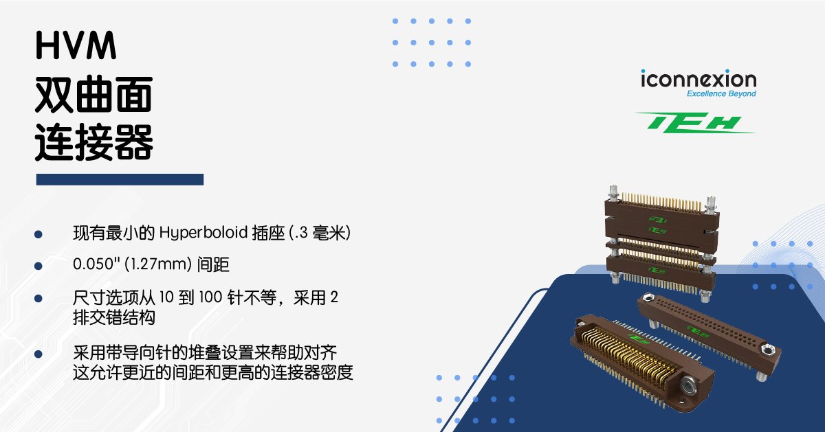 iConnexion_Asia's tweet photo. IEH 最小的双曲面插座:HVM 系列
双曲面触点是一种先进的设计,可以满足以往认为不可能的性能要求。
阅读更多:
https://t.co/8xSvMnIOxj
联络我们:
https://t.co/m4J3jL8aXS
#IEH #特制 #hyperboloid #PCB #连接器 #HVM #高可靠性 https://t.co/MED0qtfbkG