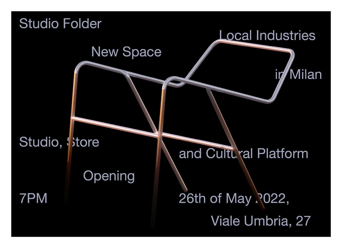Studio Folder and Local Industries open a new space in Milan—studio, store, and cultural platform. Opening May 26th, 7PM!