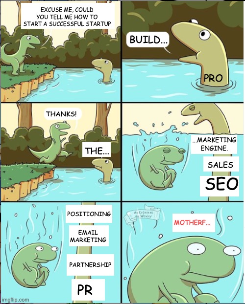 Naive first-time startup founders who thinking building a good product is enough 🥹