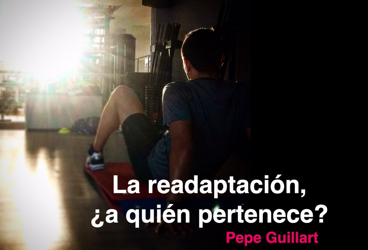 Con el tema de la readaptación, en 2016 me invitaron a un congreso en Valencia, por y para preparadores físicos. Mi ponencia se llamaba...