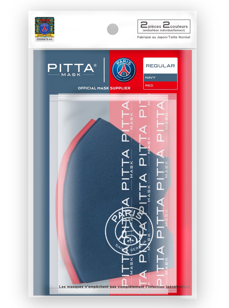 PittaMask's tweet photo. PITTA MASK×Paris Saint-Germain
Started selling in France!!
■Size& Products :Regular(4types)、Kids(2types)
https://t.co/3PuokdSIRS
#Facenewchallenges #PITTAMASK #PSG https://t.co/S9kJAyejM0