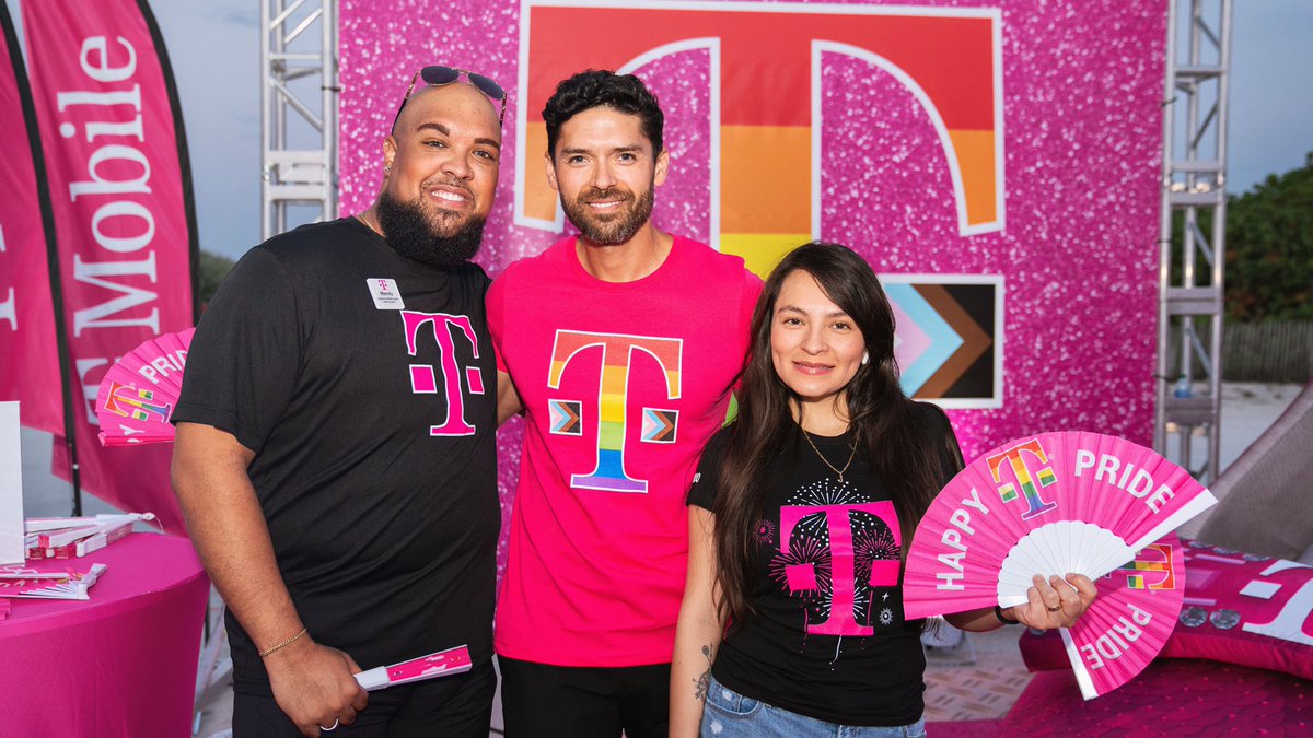 JonFreier's tweet photo. Thanks to all of our @TMobile team members in the area who participated or helped out in #MiamiBeachPride! Looking forward to more events this summer across the nation! https://t.co/XoEmtjEDOt