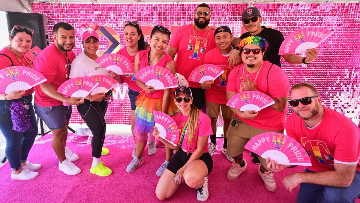 JonFreier's tweet photo. Thanks to all of our @TMobile team members in the area who participated or helped out in #MiamiBeachPride! Looking forward to more events this summer across the nation! https://t.co/XoEmtjEDOt
