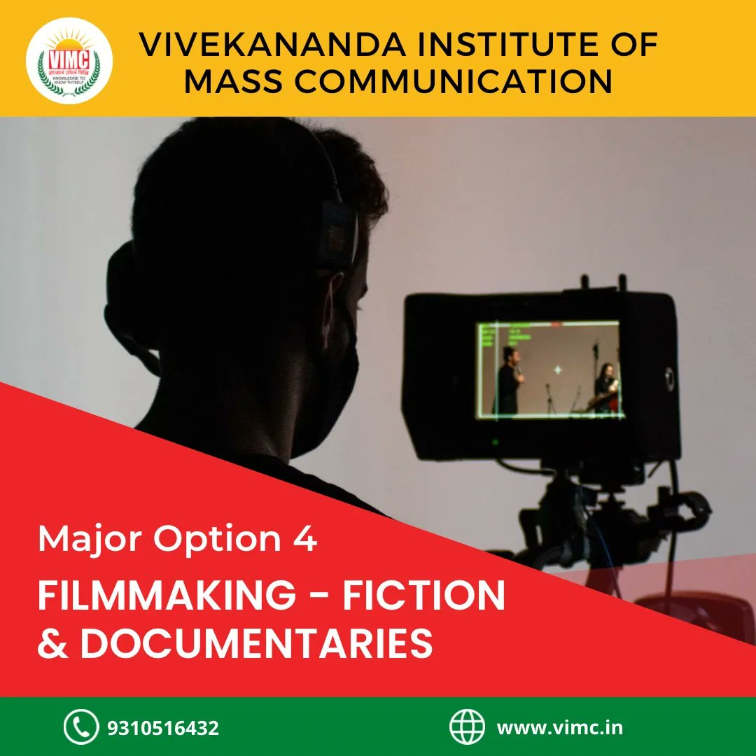 vsjmcdelhi's tweet photo. At VIMC, we offer you a Post Graduate Diploma in Filmmaking - Fiction & Documentaries that aims your holistic development in your filmmaking career.
■ REGISTRATIONS OPEN ■
#vipsdelhi #vimcdelhi #diplomaprogramme #filmmaking https://t.co/ZbOG5pwJ2E