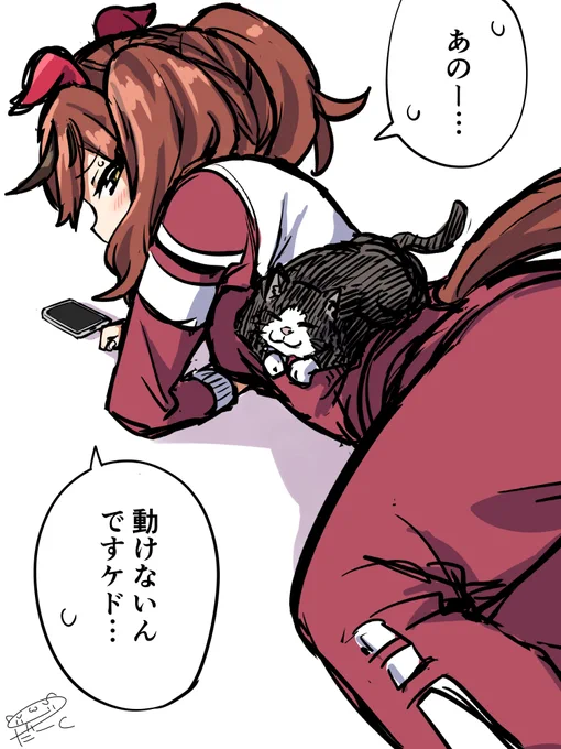 ネイチャさんから「トレーナーさん助けて」とメッセージがあったので慌てて駆け付けると

#ウマ娘 