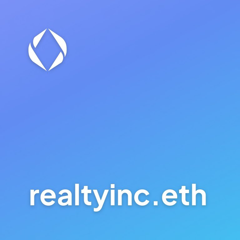 ensbrokie's tweet photo. RealtyInc.eth
https://t.co/qAca0bgvZb
#realty #inc #realtyinc #realestate #ens #domains #ensdomains https://t.co/t3tzodOFaB