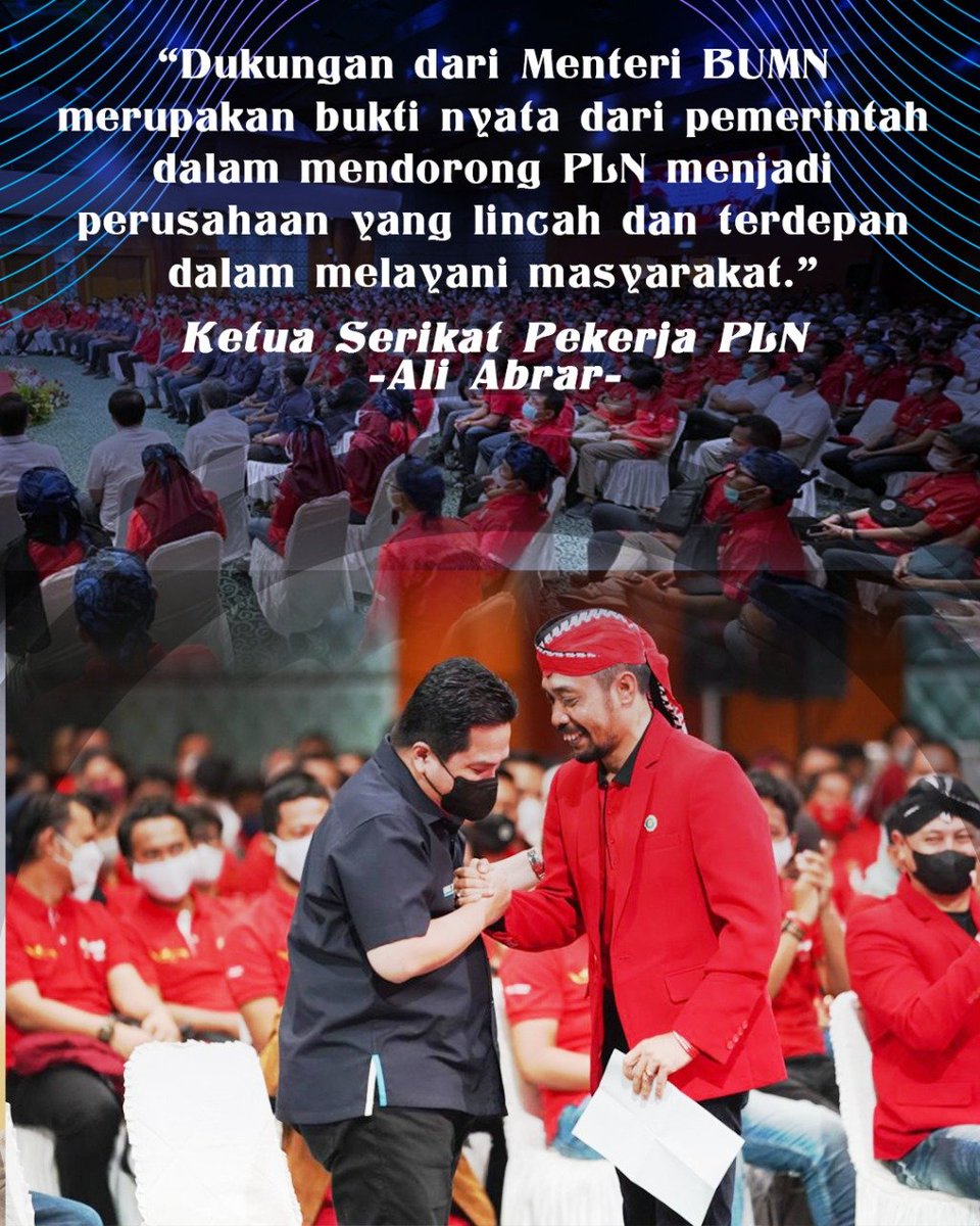4ntiHo4x's tweet photo. Selama dirinya menjabat, pak @erickthohir menjamin dirinya untuk tetap mendukung  dan mempertahankan eksistensi PLN dalam memberikan pelayan terbaik kepada masyarakat..
#PLNJantungIndonesia
#PLNTumpuanEkonomi
#PLNEnergiMasaDepan https://t.co/1sC65WDz9v