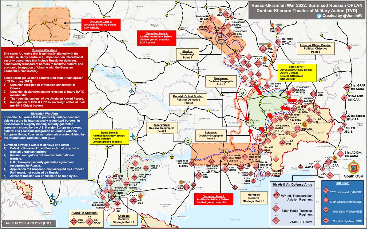 1/ Surmising a revised Russian OPLAN. Here are my thoughts on what Russia’s revised operational plan may look like. I have constructed this off what I consider the most logical operational approach that can yield positive results.  #UkraineRussianWar  #UkraineUnderAttack  #strategy