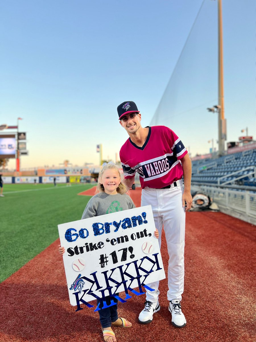 <a href="/marlinsminors/">Fish on the Farm</a> <a href="/BryanHoeing/">Bryan Hoeing</a> <a href="/BlueWahoosBBall/">Pensacola Blue Wahoos</a> He was lights out tonight!  My daughter almost ran out of Ks for the sign she made for him.