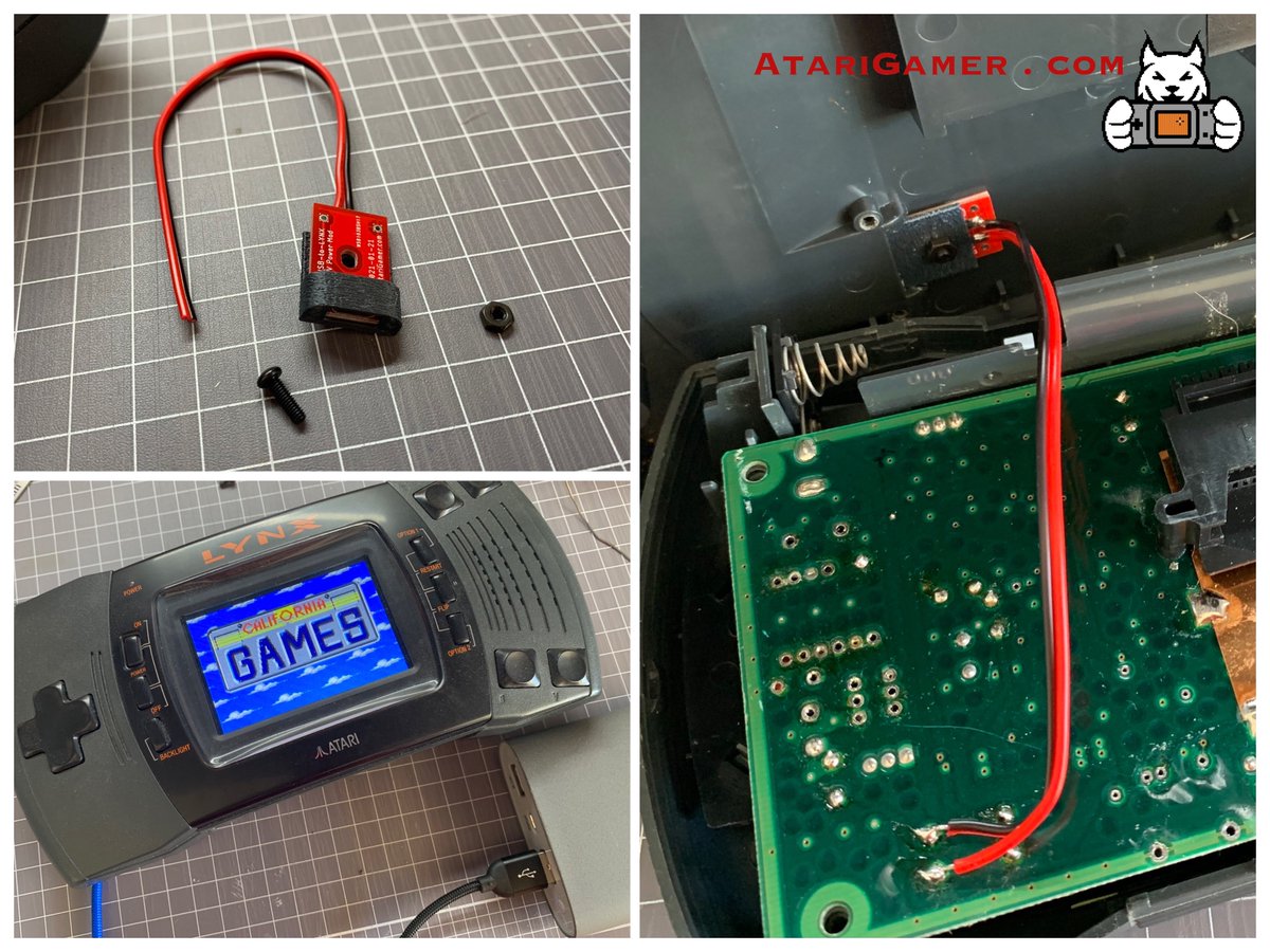kretro_gaming's tweet photo. Some of you asked if our 5V #USB mod for #AtariLynx works with the #McWill #LCD screen, and the answer is YES! Make sure to use a power source that can deliver more than 1Amp to avoid the power #LED flashing though. 😻

#HardwareMods #Electronics #HardwareHacking #RetroConsoles https://t.co/SALCrPJ9bk