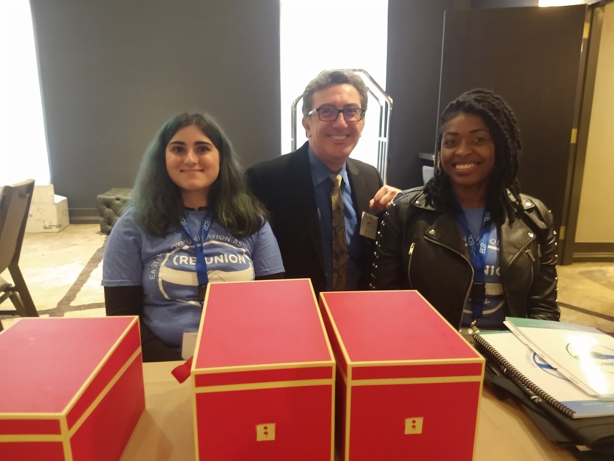 CemZeytinoglu's tweet photo. Past week @ESU_CMST seniors Riley Sardinha and Ameenah Thompson served as student ambassadors @ECACOMM in Philadelphia. Great job! https://t.co/mYjMDSQq33