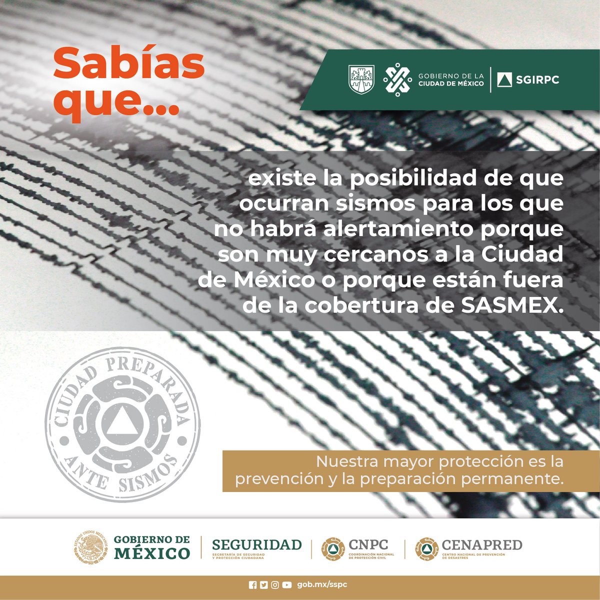 CNPC_MX's tweet photo. Es importante saber qué hacer cuando se percibe un #Sismo, aún si la #AlertaSísmica 📢🚨no se ha activado:

🪴Aléjate de ventanas y objetos que puedan caer
✅Manten la calma y ubícate en la zona de seguridad
👷🏻‍♀️Sigue las indicaciones de los brigadistas de #ProtecciónCivil https://t.co/yU7KORh8v8