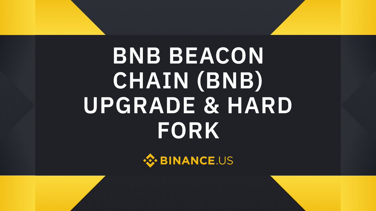 Binance.US will support BNB Beacon Chain (BNB) Network Upgrade &amp; Hard Fork.

Full details here: support.binance.us/hc/en-us/artic…