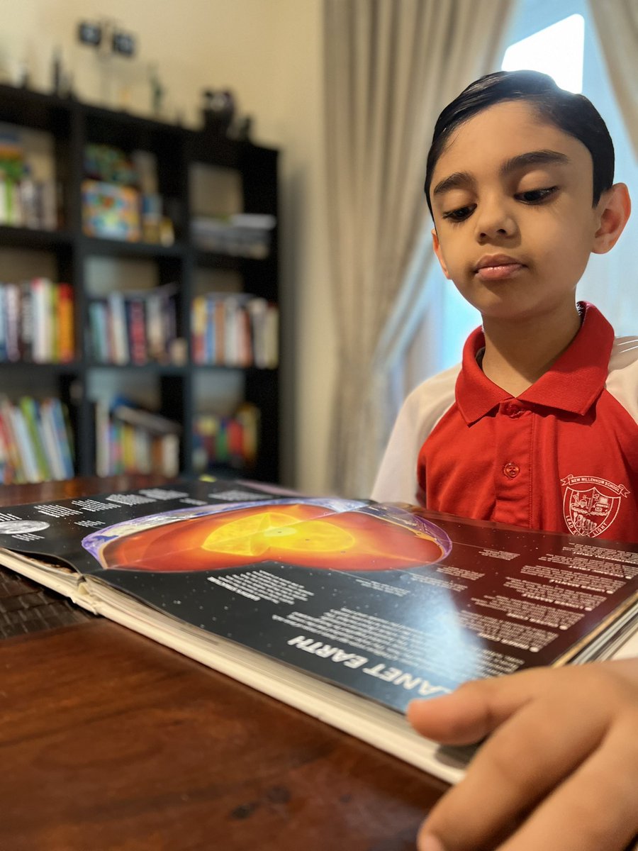 reshma_yg's tweet photo. Reading is a healthy habit. Viaan likes to read in the free time he has before leaving for school. #Reading @gemsnms_alkhail @RichaRaghunath1 @ShettySampoorna @Fatima_Martin @NMSLibrary1 @yashodeep_g https://t.co/oGgIvOeqns