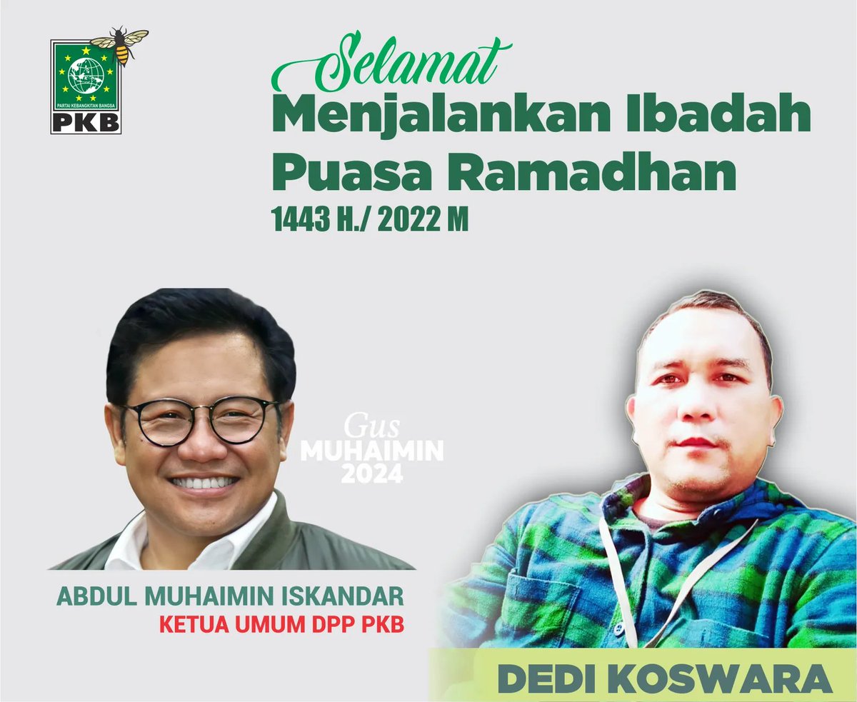 Selamat Menjalankan Ibadah Puasa 
<a href="/GusMuhaimin/">A Muhaimin Iskandar</a> <a href="/PkbMilennial/">Pkb Milennial</a>