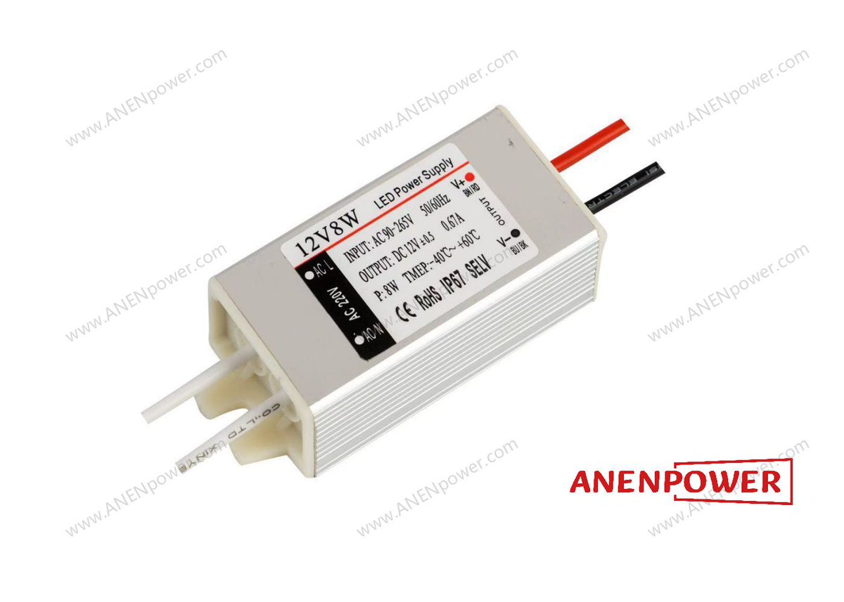 PowerSupplyTech's tweet photo. Our IP67 waterproof 8W C/V LED power supply 12V 24V LED driver.
#anenpower #powersupply #adapter #charger #mfg # #lighting #illumination #led #manufacturing #lightingsolutions https://t.co/BEy1AhK5uZ
