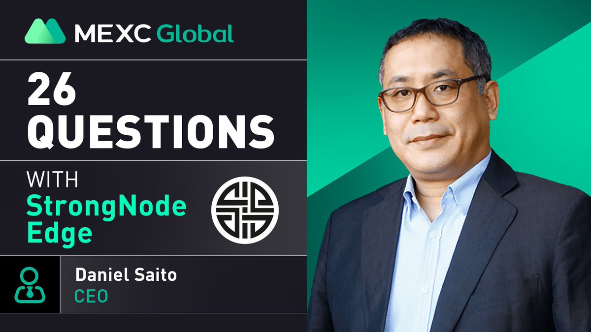 MEXC's tweet photo. 🔥 On this episode of <26 Questions With>, we are pleased to have @strongnode_ceo of @StrongNodeEdge as our special guest. 

Watch to find out if your questions have been picked &amp; stay till the end for a BONUS giveaway! 👇🏻

https://t.co/lZ5TLtqgro

#MEXC #StrongNodeEdge #SNE https://t.co/0LKKjyZ0mm