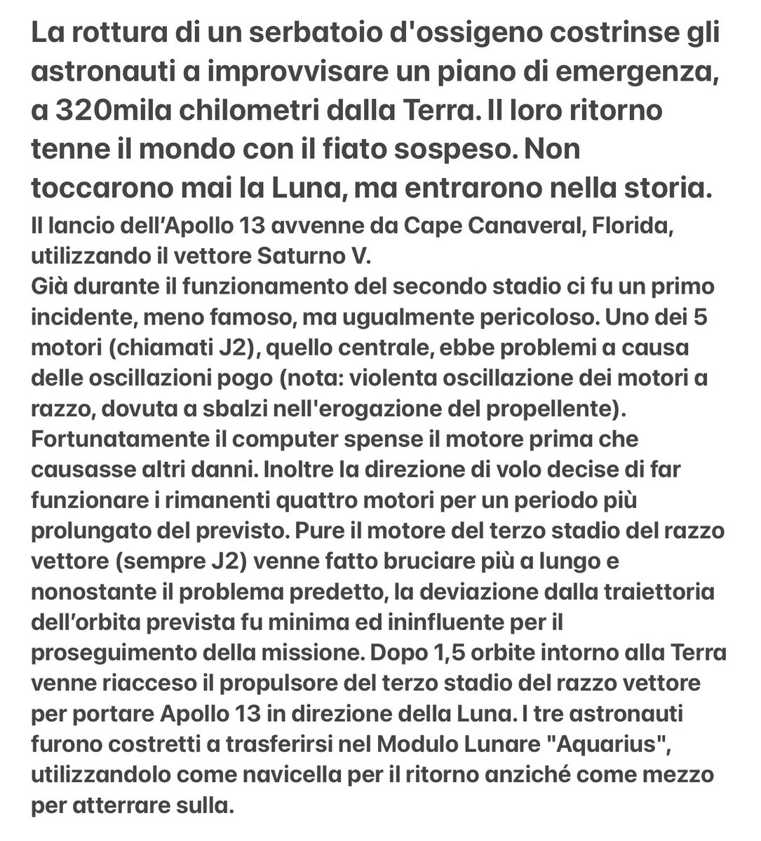 Cron_Silenzio's tweet photo. 11 aprile 1970 lancio dell’#Apollo_13, parte del programma Apollo. Doveva essere la terza missione a sbarcare sulla Luna dopo quelle di #Apollo_11 e #Apollo_12, ma è diventata celebre per il guasto che impedì l’allunaggio e rese difficoltoso il rientro sulla Terra. https://t.co/FrBoVeeIqV