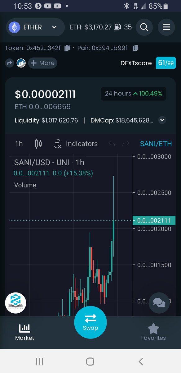 DeAntreBla's tweet photo. #SANI IS PUMPING HARD🚀🚀🚀🚀What are you going to do when $SANI surpasses 1 billion MC? 
#SANIN #SANINARMY #Giveaways #Airdrop #SHIBARMY #shiba #Airdrops #CULT @cz_binance https://t.co/KXOstu7hEB