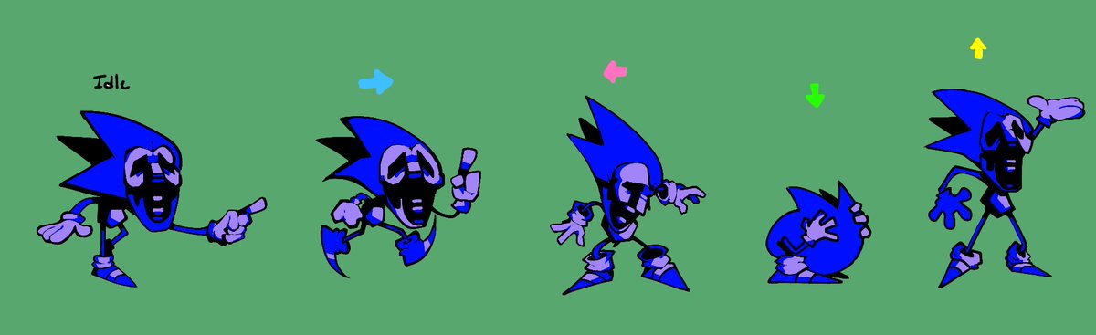 SHARKBITE 🦈 on X: Old majin Sprite sheet I made #sonicexefnf #sonicexe  #art #FNF  / X