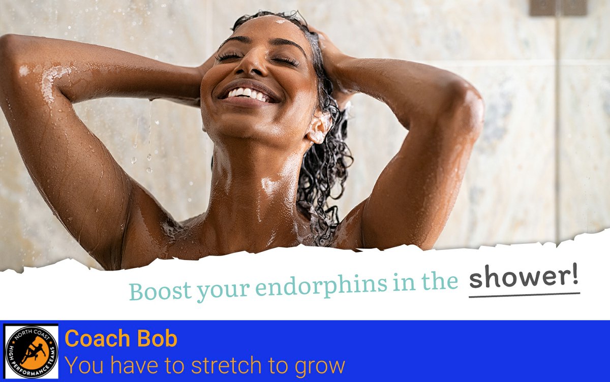 End your next shower with a shot of cold water— as your body tries to conserve heat, your circulation kicks into overdrive, waking you up and releasing endorphins!