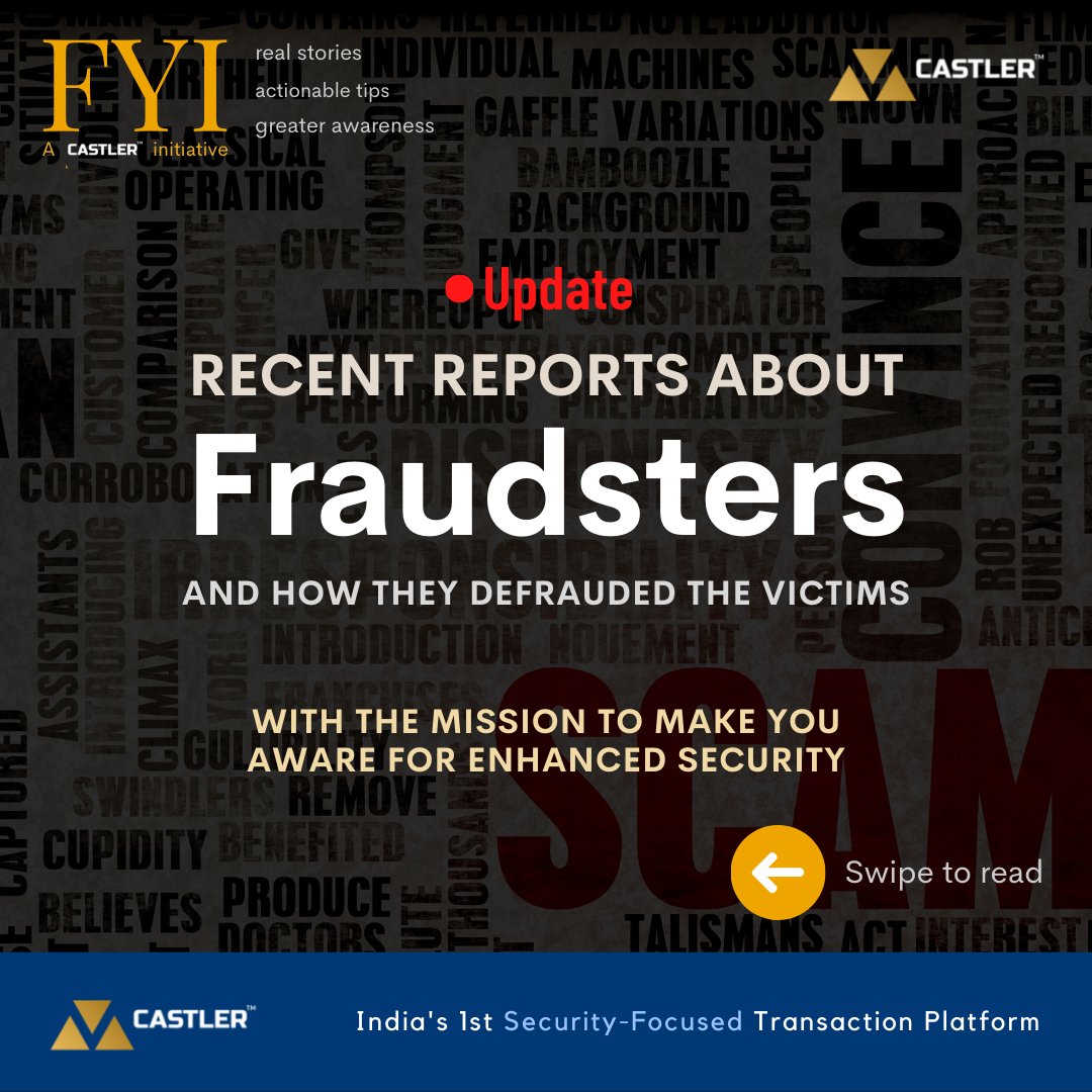 castler_escrow's tweet photo. With the FYI initiative, we are taking a small step to deliver you stories so that you protect yourself from payment scams. At Castler, we make sure that no one is a victim of payment fraud.
#Escrow #Fraud #Castlerit #MondayMorning #Startup #Fintech https://t.co/VgWYb1Q0kB
