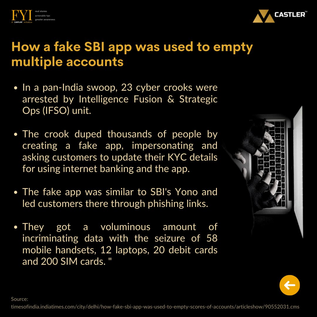 castler_escrow's tweet photo. With the FYI initiative, we are taking a small step to deliver you stories so that you protect yourself from payment scams. At Castler, we make sure that no one is a victim of payment fraud.
#Escrow #Fraud #Castlerit #MondayMorning #Startup #Fintech https://t.co/VgWYb1Q0kB