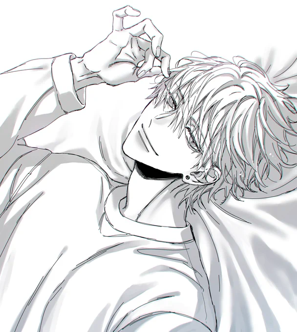 お返事待ちに描いた一重男子☺ 