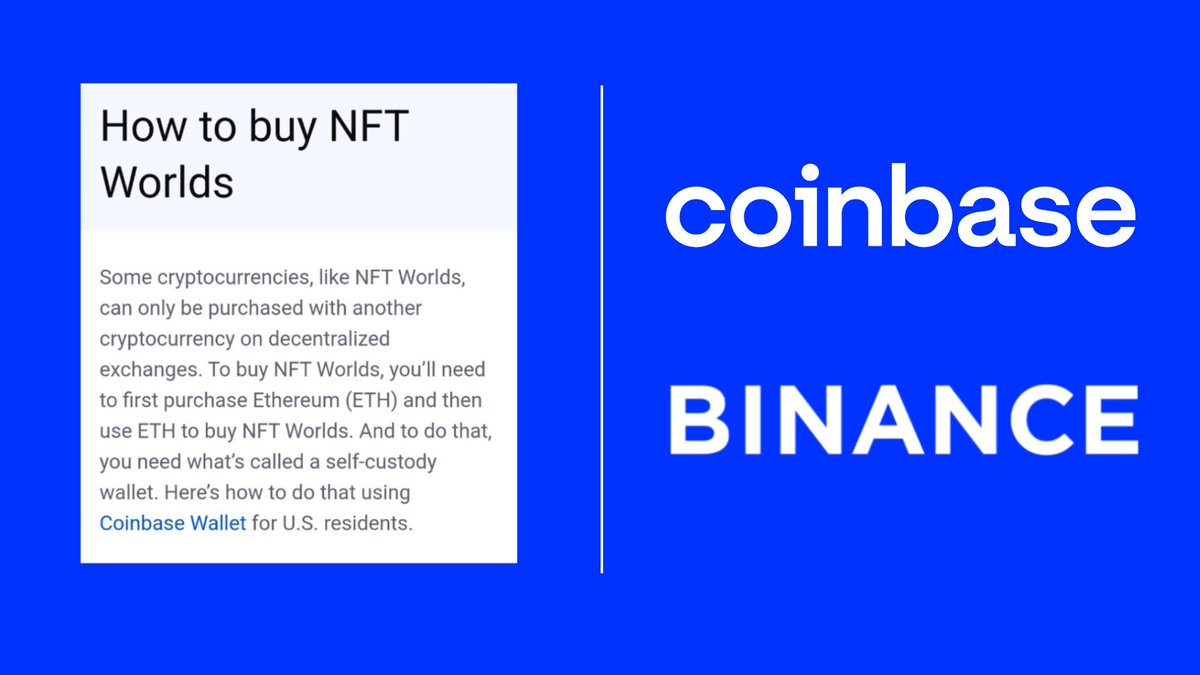 wrldtoken's tweet photo. ✅Both @binance &amp; @coinbase have posted articles on how to buy $WRLD Token 🌎🚀 @nftworldsNFT 

$WRLD domination is inevitable 🤑

https://t.co/GfNy7j6RvH

https://t.co/povYcFvwFD

Source found by @rgr_park 
#NFTWorlds #WRLD https://t.co/VJa1PWXwzZ