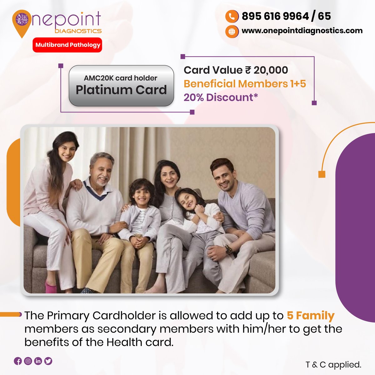 OnepointD_LLP's tweet photo. We're holding your hand for balancing your health
Here choose our Various Health Card Plans for Happy Family.
@OnepointD_LLP
#onepointdiagnosticsllp #multibrandpathology #Healthcard #FamilyHealthPlan #SilverPlan #GoldPlan #PlatinumPlan #HealthyFamily #pathologylab #pune https://t.co/1LiUQBYeCj