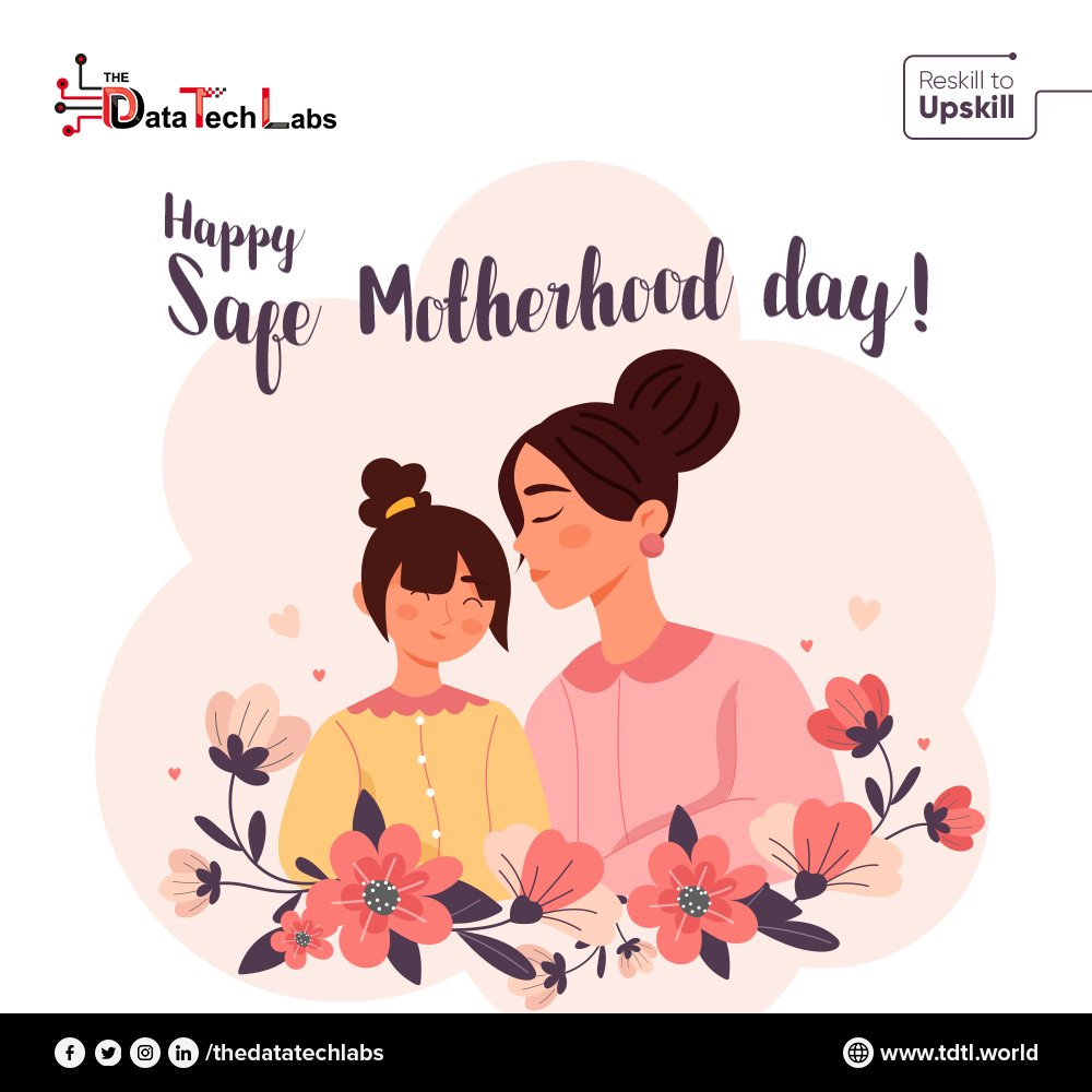 thedatatechlabs's tweet image. On the occasion of National Safe Motherhood Day, we hope that each and every mother is safe and so is her child. Warm wishes on this special day.

#thedatatechlab #reskilltoupskill #safemotherhoodday #motherhood #mother #child #health