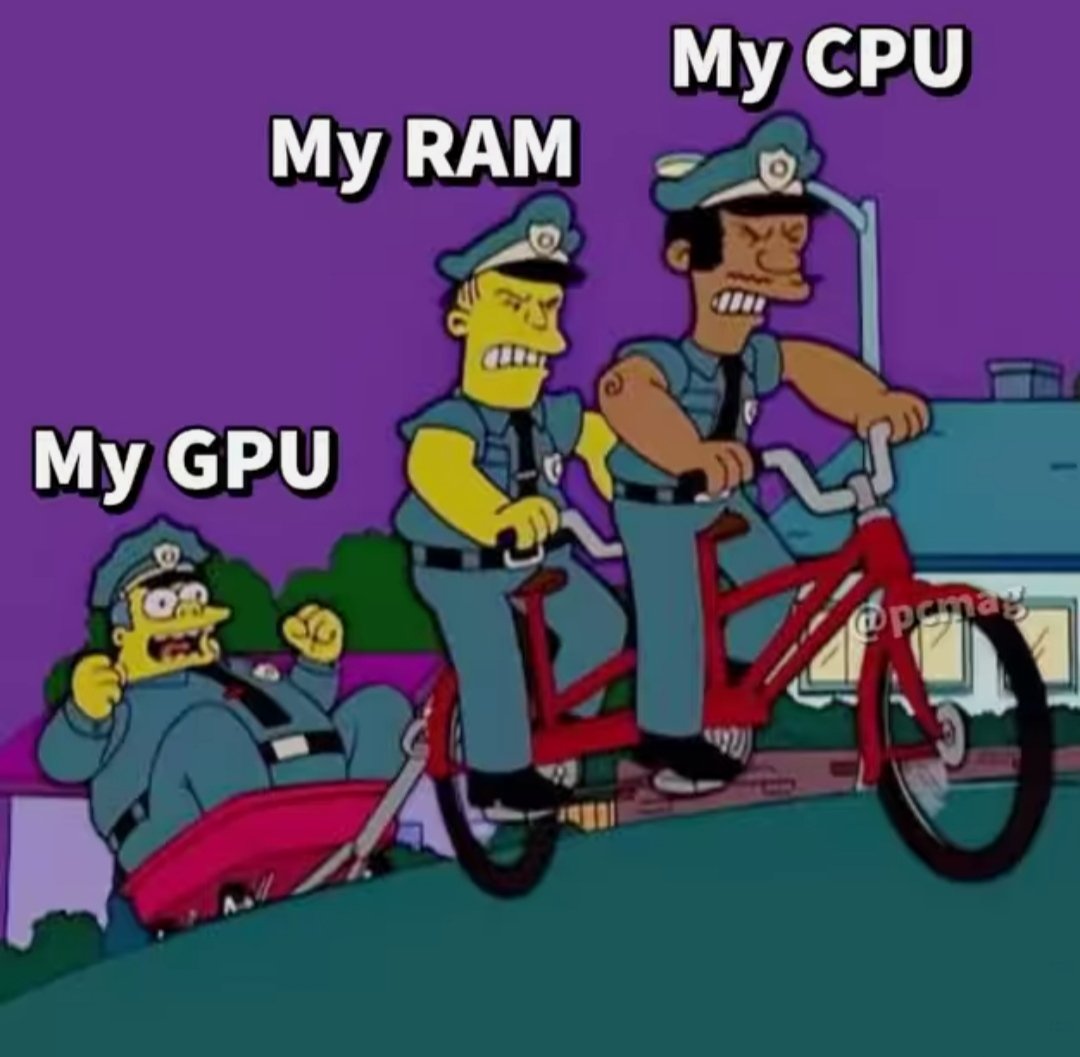 JoseETutorials's tweet photo. literal!!!
Bueno para la mayoría en mi caso la GPU ya no puede mas mientras mi procesador y ram están en un día de campo 😅
#HardwareFail https://t.co/mdIulWGAne