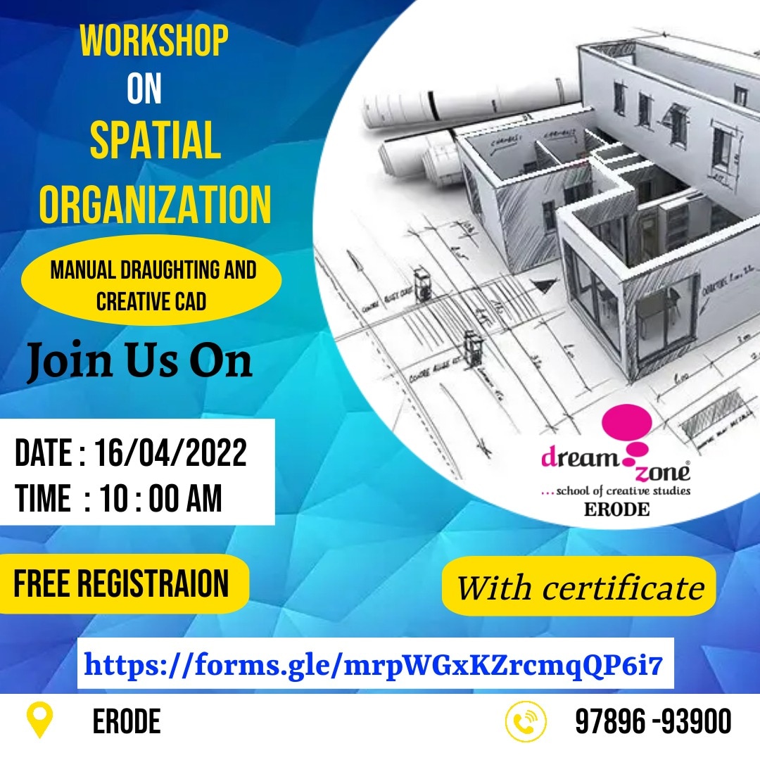 erode_dreamzone's tweet photo. workshop on spatial organization for college students ..For more info visit...https://t.co/ac3NqayO6i https://t.co/t8CxwyXS8Z