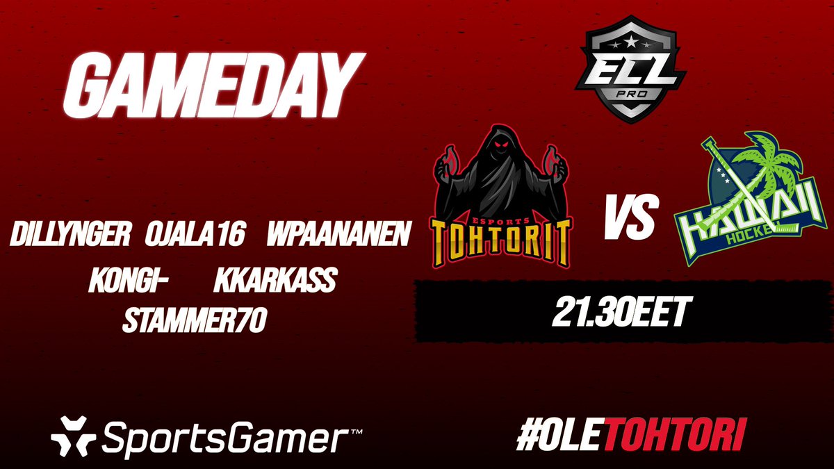 Tohtorit ๐ง๐ฝโโ๏ธ (@tohtoritesports) on Twitter photo Gameday ahead๐ we will play double matchups today!
๐19.30CET
๐ <a href="/Hokurit/">Hokurit</a> (long time no see)
๐บ twitch.tv/wpaananen
And
๐ 20.30CET
๐ <a href="/Hawaii_Hockey/">Hawaii Hockey</a>
๐บ same
Lineup below๐๐ฅ
<a href="/SportsGamerGG/">SportsGamer</a> #ECL22Spring #NHL22 #esports #kouvolanlakritsi #MukanaWilhelm #OleTohtori๐งโโ๏ธ Gameday ahead๐ we will play double matchups today!
๐19.30CET
๐ <a href="/Hokurit/">Hokurit</a> (long time no see)
๐บ twitch.tv/wpaananen
And
๐ 20.30CET
๐ <a href="/Hawaii_Hockey/">Hawaii Hockey</a>
๐บ same
Lineup below๐๐ฅ
<a href="/SportsGamerGG/">SportsGamer</a> #ECL22Spring #NHL22 #esports #kouvolanlakritsi #MukanaWilhelm #OleTohtori๐งโโ๏ธ