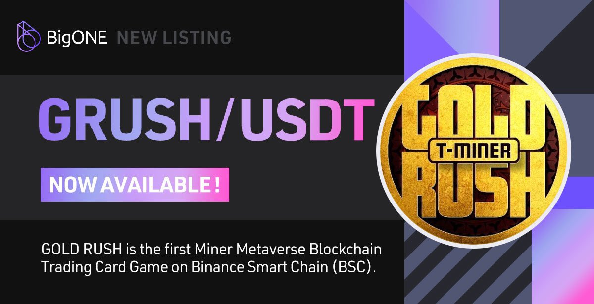 BigONEexchange's tweet photo. 📢 BigONE Lists @grush_official, GRUSH/USDT Trading Pair Is Now Available! 

🚨Deposit &amp; Trading is Available NOW!

*Withdrawal opens at 12 April 2022 20:00 (GMT+8)

📌More details：https://t.co/LEHi85RdwF https://t.co/Yjl8vJPC5L