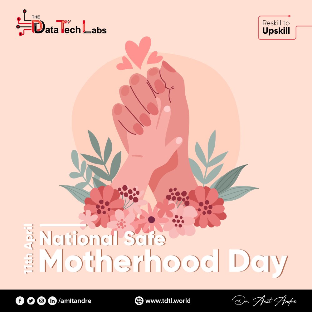amitandre's tweet image. On the occasion of National Safe Motherhood Day, we pray that every woman and her child are safe. Best wishes On this special day.

#thedatatechlab #reskilltoupskill #safemotherhoodday #motherhood #mother #child #health