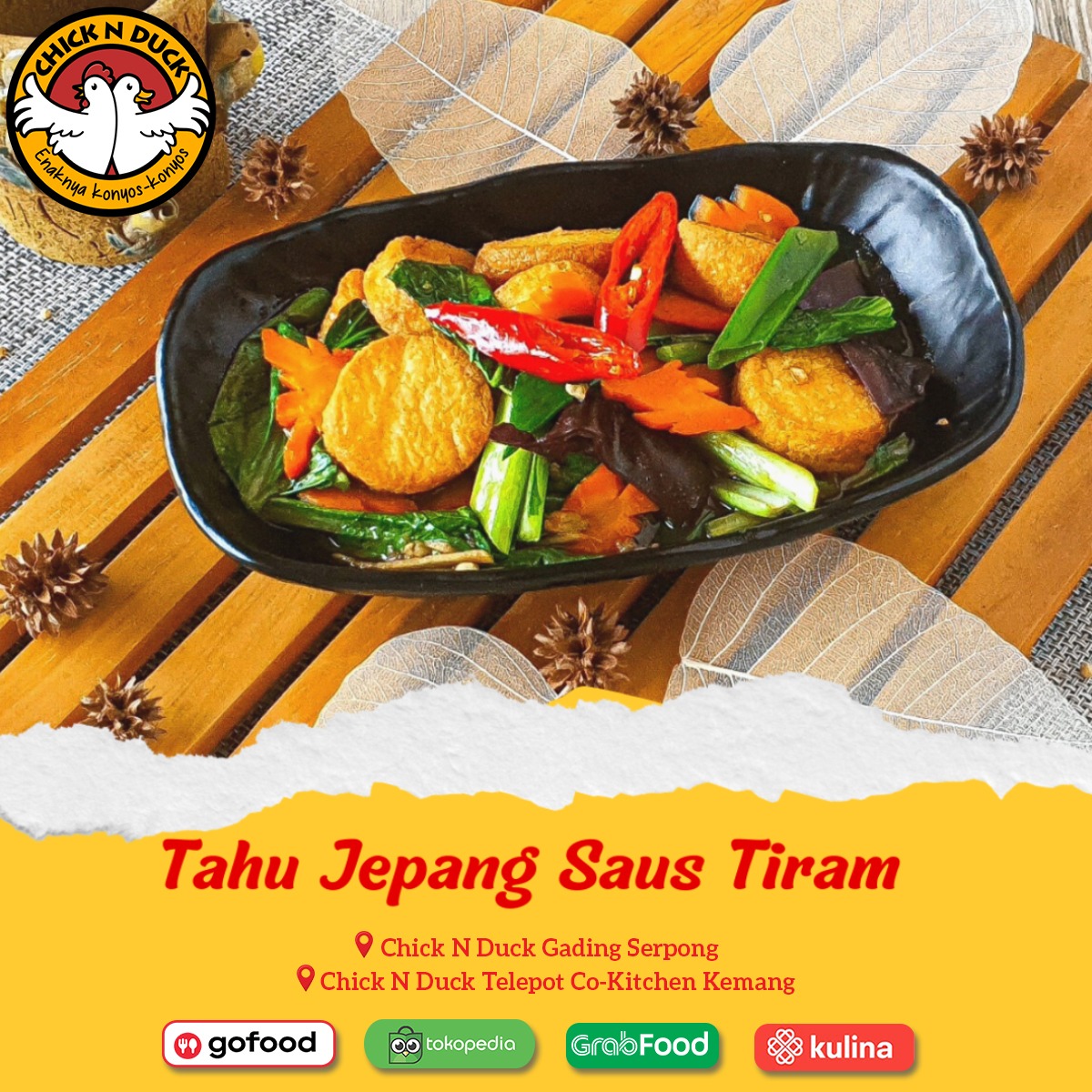 chicknduckresto's tweet photo. Yg suka banget sama olahan #SausTiram, Wajib coba olahan satu ini yaitu #TahuJepang yg lembut &amp; sayuran segar dibaluri dgn saus tiram siap menemani #MakanSiang 😊

Yuk tunggu apalagi lsg aja temui kami di #GoFood, #GrabFood &amp; #Kulina #ChickNDuck atau bisa lsg datang ke #restoran https://t.co/rlqgHgZJgS