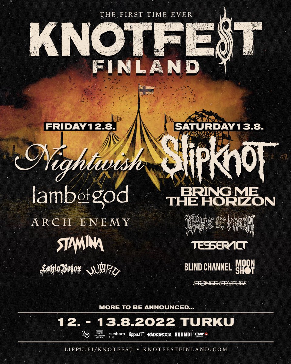 #KnotfestFinland 2022
Get Tickets: lippu.fi/artist/knotfes…