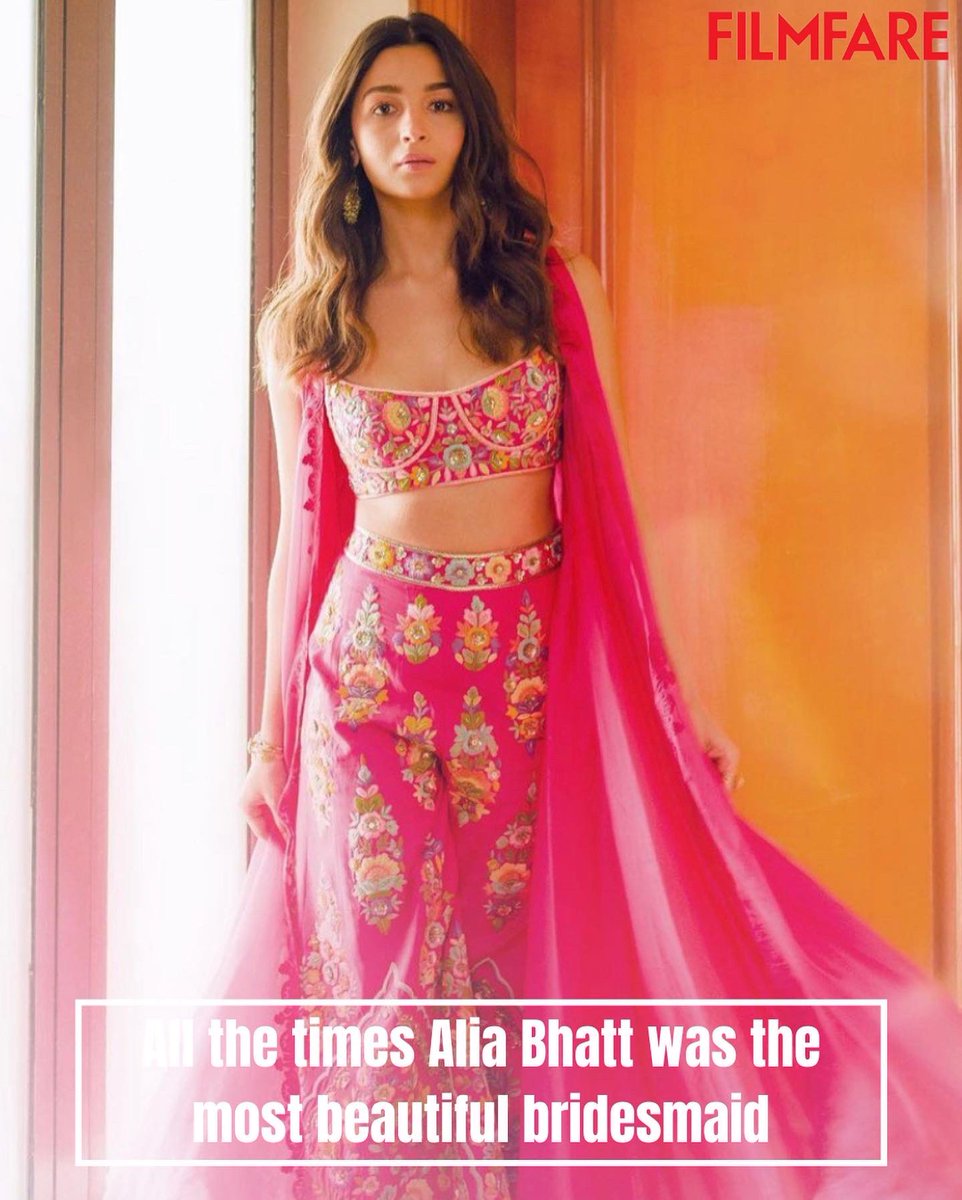 filmfare's tweet photo. As she gets ready for her own wedding, here’s taking a look at all the times #AliaBhatt was the most beautiful bridesmaid. https://t.co/bdijP3gYWG